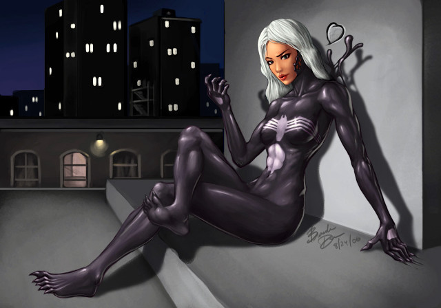Woman black suit sitting ledge free wallpaper for desktop - medium preview image