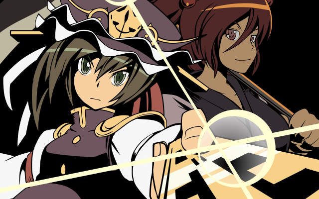 Anime characters swords shield demon free wallpaper for desktop - medium preview image