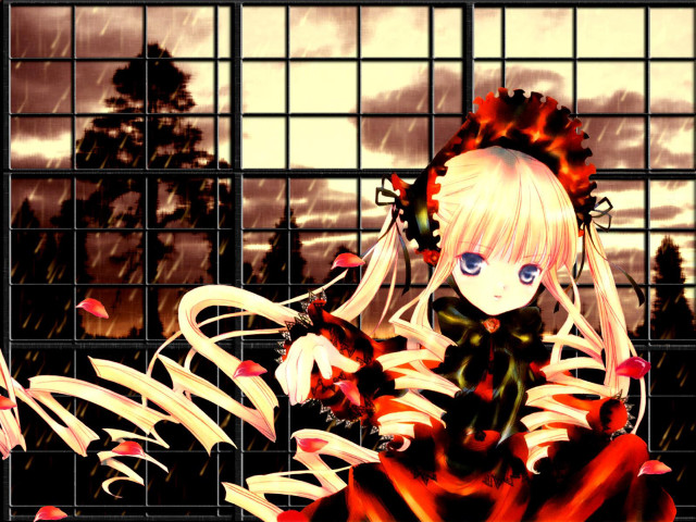 Anime girl long blue eyes free wallpaper for desktop - medium preview image