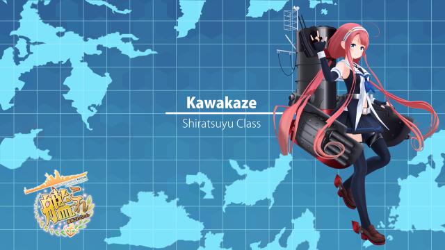 Girl school uniform flying map free wallpaper for desktop - medium preview image