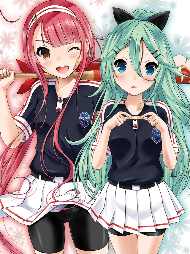 Anime girls blue eyes long free wallpaper for mobile - medium preview image