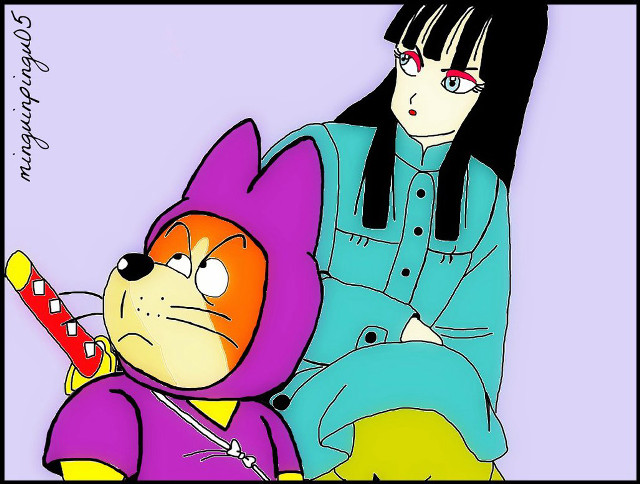 Woman stuffed animal purple background free wallpaper for desktop - medium preview image