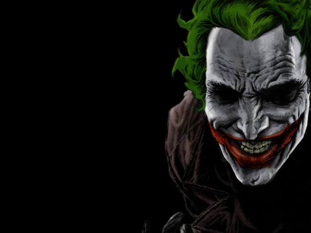 Joker green hair black background free wallpaper for desktop - medium preview image