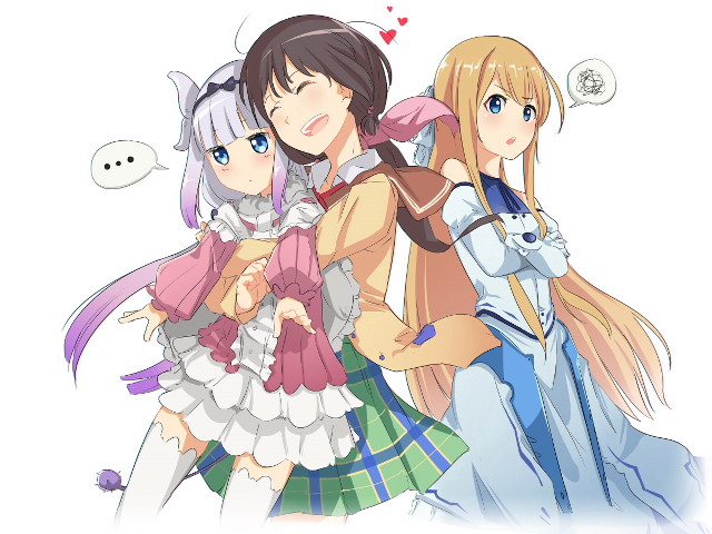 Anime girls long hair blue #16 free wallpaper for desktop - medium preview image