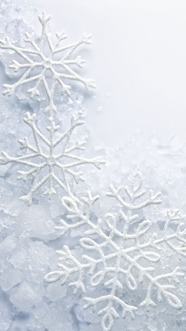 Snowflake white surface snowflakes red free wallpaper for mobile - medium preview image