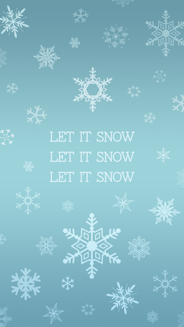 Blue background snowflakes quote let free wallpaper for mobile - medium preview image