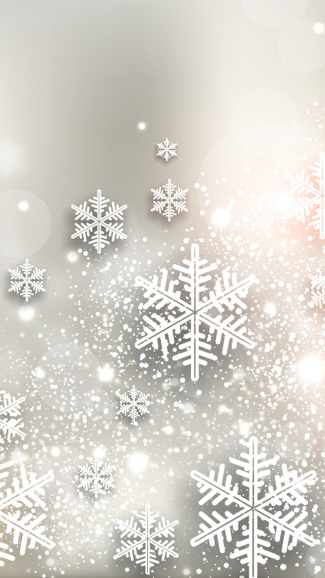 Snowflake falling gray background white free wallpaper for mobile - medium preview image