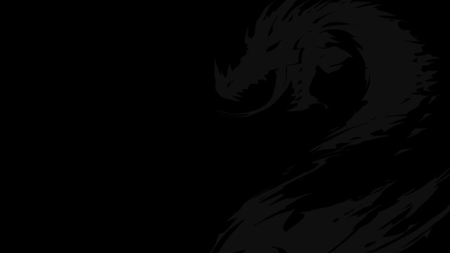 Black dragon black background white free wallpaper for desktop - medium preview image