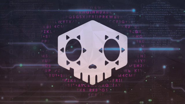 Skull face computer numbers background free wallpaper for desktop - medium preview image