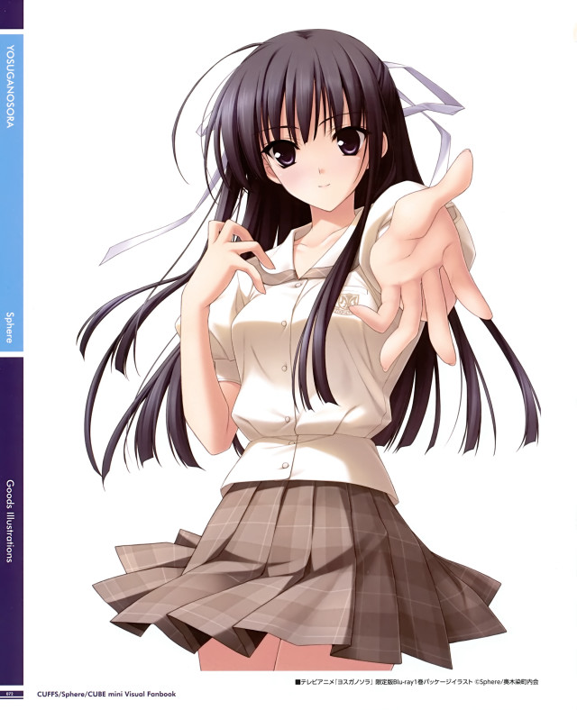 Girl school uniform holding white free wallpaper for mobile - medium preview image