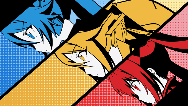 Anime characters colorful shapes group #2 free wallpaper for desktop - medium preview image