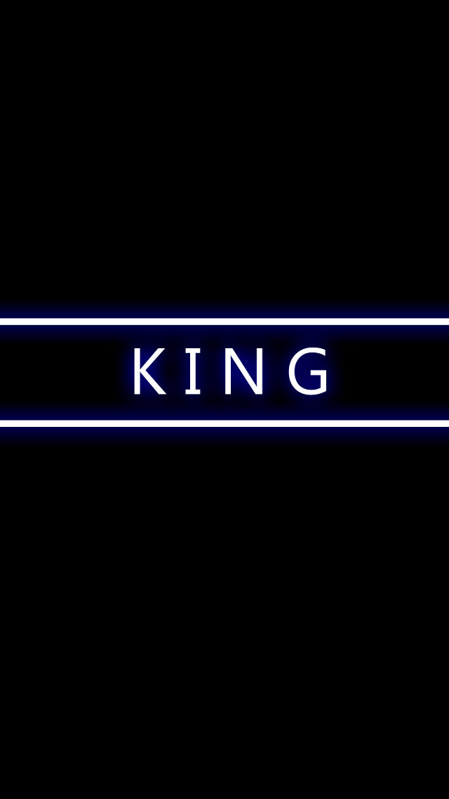 Blue neon sign king dark free wallpaper for mobile - medium preview image