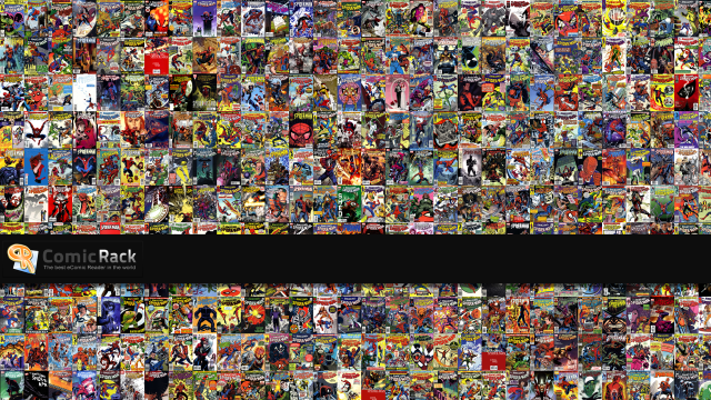 Comic book collage black background free wallpaper for desktop - medium preview image