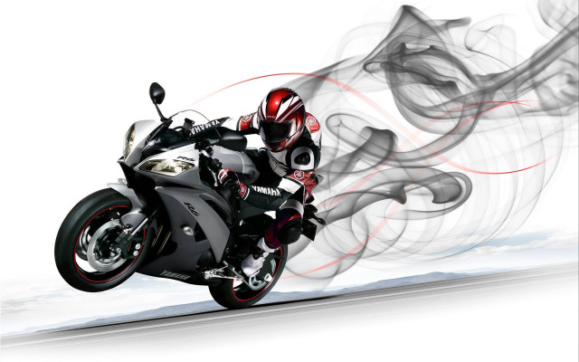 Motorcycle smoke backend front tire free wallpaper for desktop - medium preview image