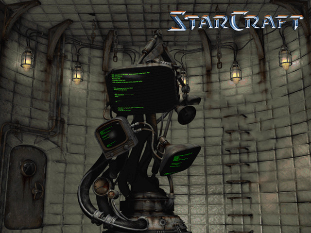 Robot room tiles lights computer free wallpaper for desktop - medium preview image