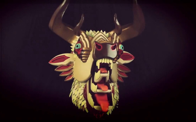 Horned mask large nose face free wallpaper for desktop - medium preview image