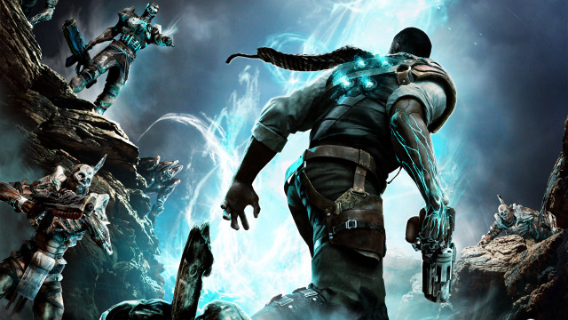 Futuristic suit man cave demon free wallpaper for desktop - medium preview image