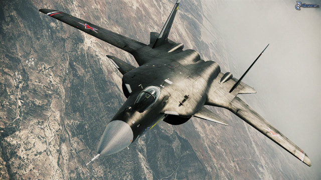 Fighter jet flying sky mountain free wallpaper for desktop - medium preview image