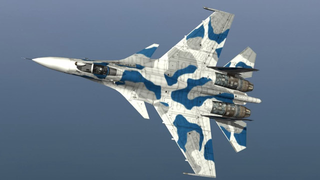 Fighter jet blue sky clouds #4 free wallpaper for desktop - medium preview image