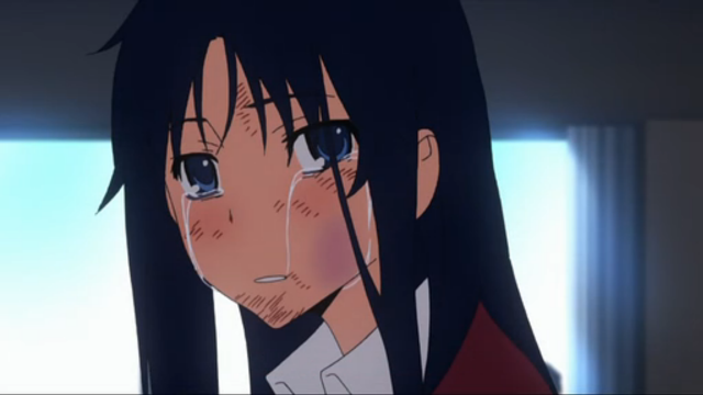 Anime blackhair sad crying moon free wallpaper for desktop - medium preview image