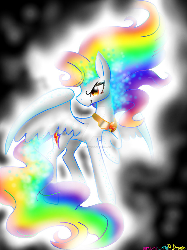 Rainbow pony rainbow tail wings free wallpaper for mobile - medium preview image