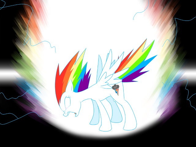 Rainbow colored pony with wings free wallpaper for desktop - medium preview image
