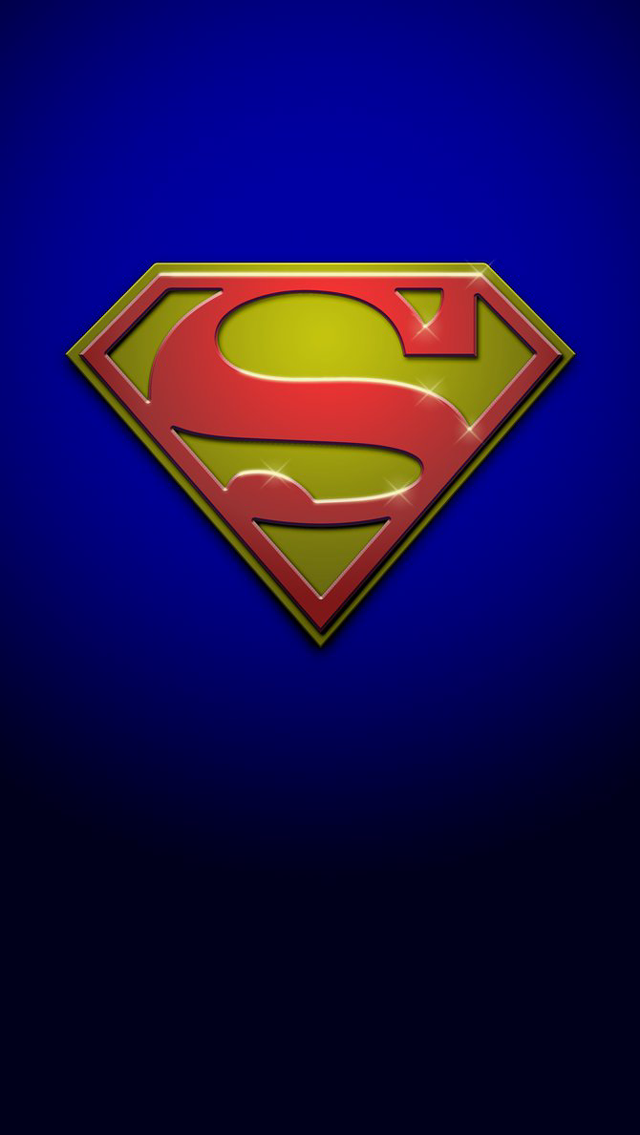 Superman logo blue background red #7 free wallpaper for mobile - medium preview image