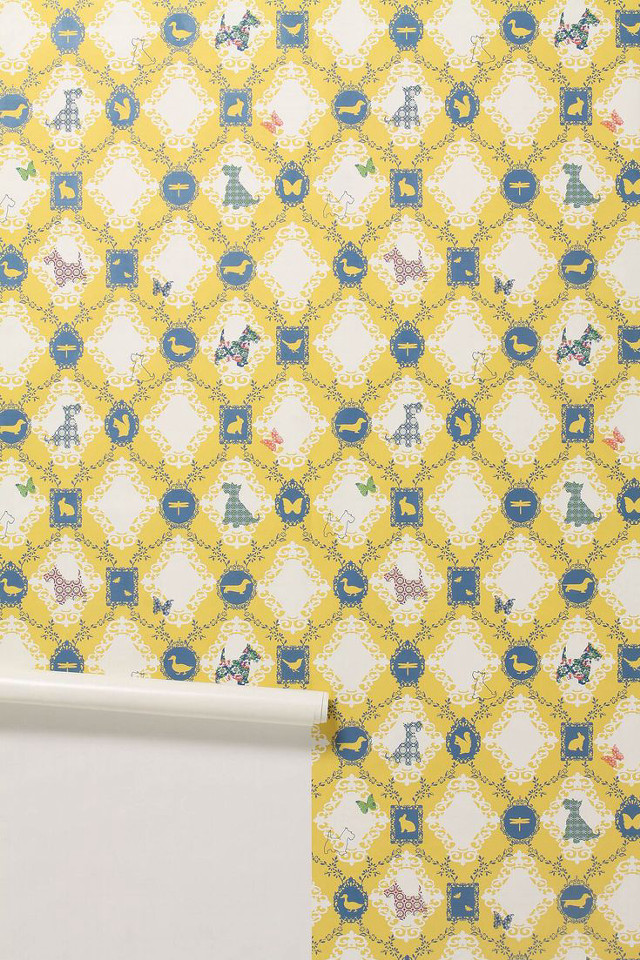 Yellow blue pattern white frame free wallpaper for mobile - medium preview image
