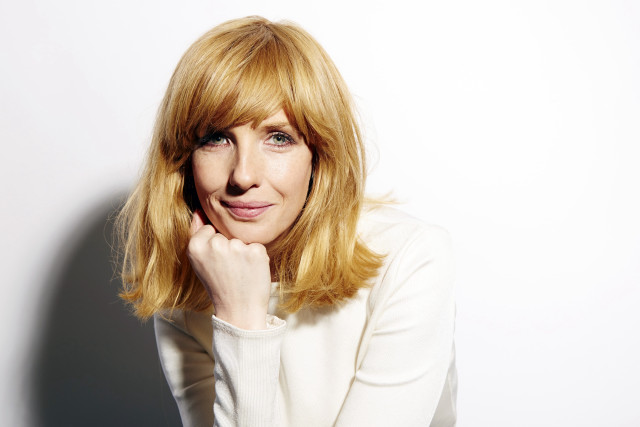 Blonde woman white shirt hand #2 free wallpaper for desktop - medium preview image