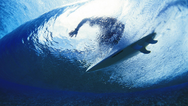 Man riding wave surfboard ocean #44 free wallpaper for desktop - medium preview image