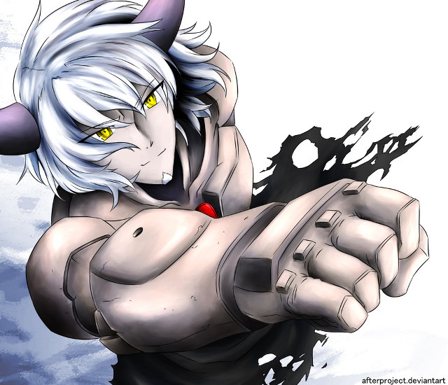 Aya goda whitehair yelloweyes gun free wallpaper for desktop - medium preview image