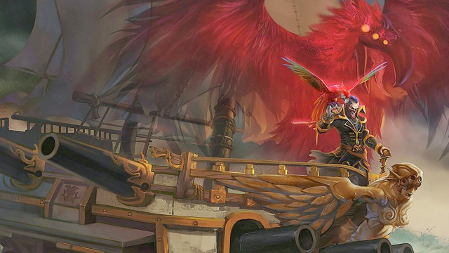 Pirate red dragon ship gun free wallpaper for desktop - medium preview image