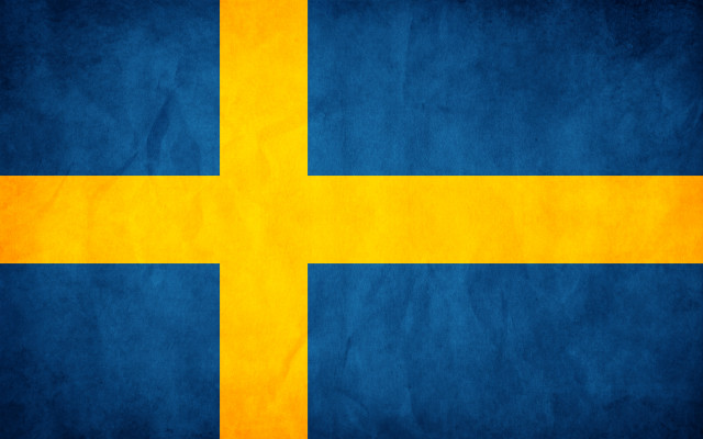 Sweden flag yellow cross blue free wallpaper for desktop - medium preview image