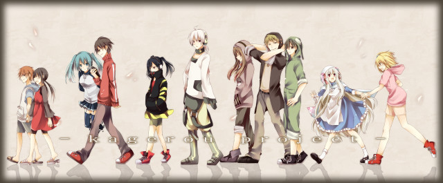 Anime characters lineup vocaloid kagerouproject free wallpaper for desktop - medium preview image