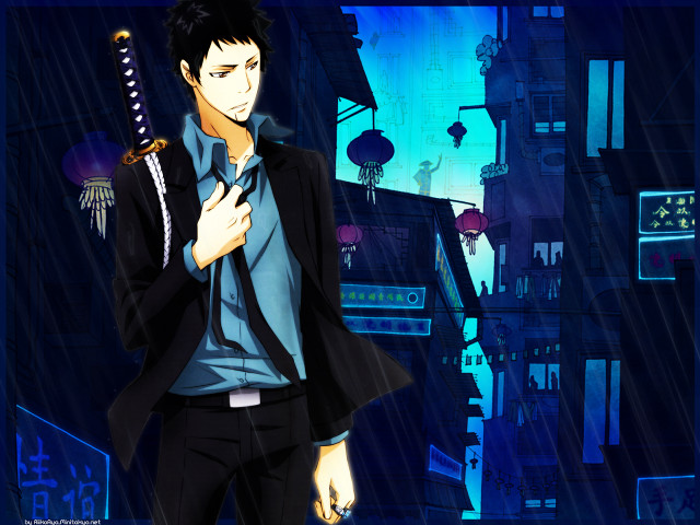 Man suit tie knife dark free wallpaper for desktop - medium preview image