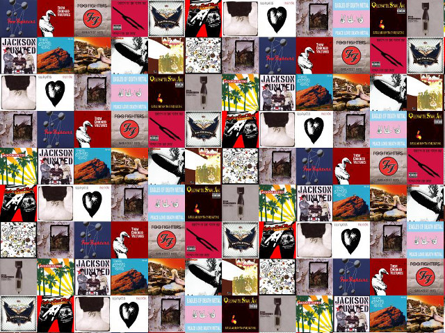 Collage colored person guitar picker free wallpaper for desktop - medium preview image