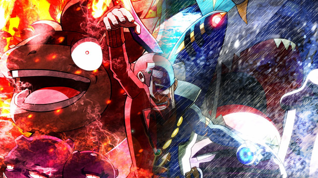 Cartoon character demon fire background free wallpaper for desktop - medium preview image