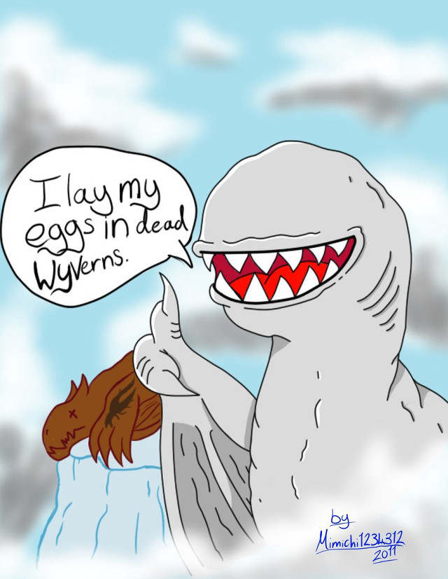 Shark dog cartoon thought bubble free wallpaper for mobile - medium preview image