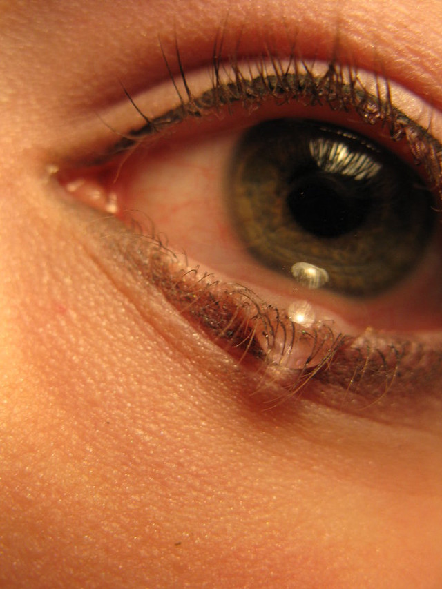 Close up teary eye eyeliner free wallpaper for mobile - medium preview image