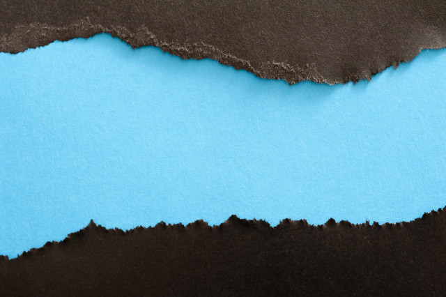 Blue paper black background torn free wallpaper for desktop - medium preview image