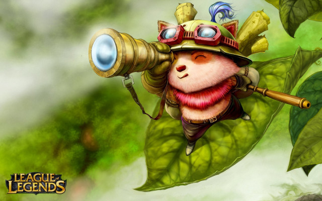 Cartoon character magnifying glass leafy free wallpaper for desktop - medium preview image