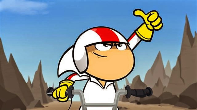 Cartoon character yellow helmet red free wallpaper for desktop - medium preview image