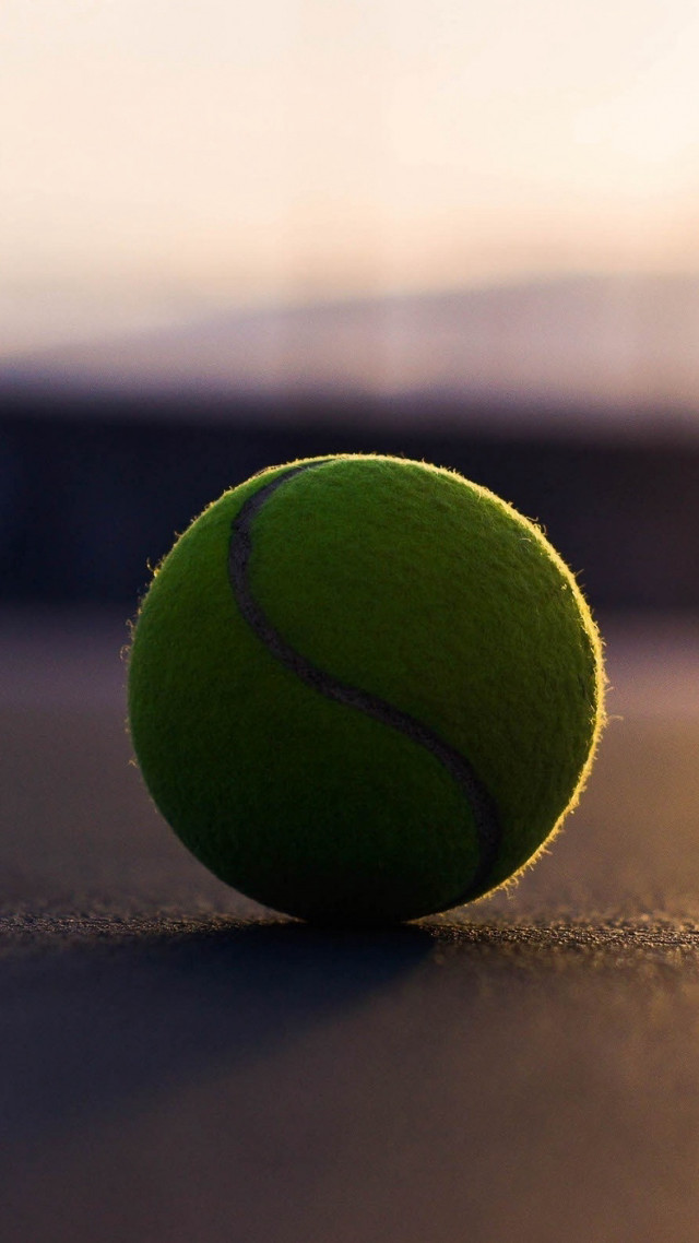 Tennis ball ground blurry background free wallpaper for mobile - medium preview image
