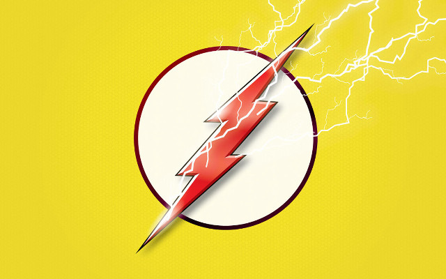 Lightning yellow background circle red free wallpaper for desktop - medium preview image