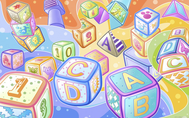 Colorful blocks numbers table bubbles free wallpaper for desktop - medium preview image