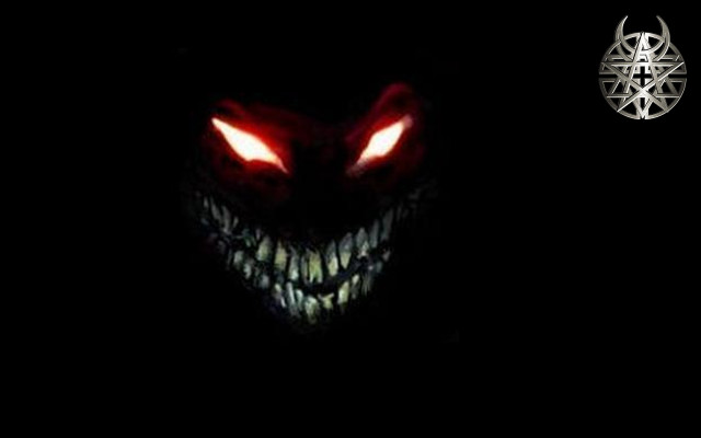 Creepy face glowing eyes dark free wallpaper for desktop - medium preview image