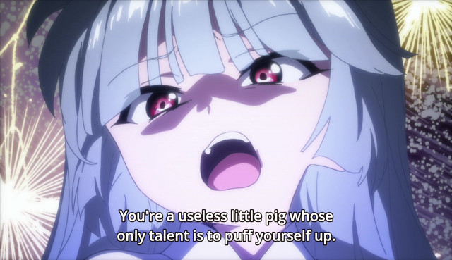 Girl surprised fireworks background caption free wallpaper for desktop - medium preview image