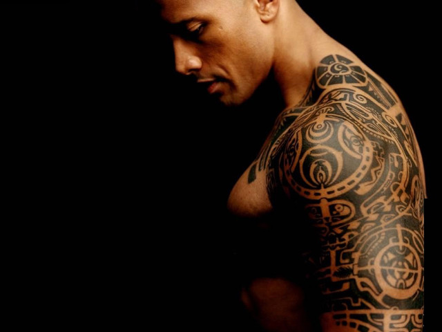 Man tattoo cellphone black background free wallpaper for desktop - medium preview image