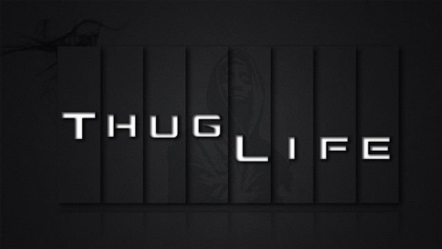 Thug life black white photo free wallpaper for desktop - medium preview image