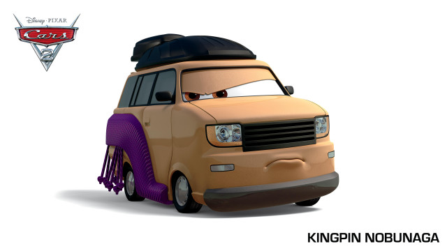 Cartoon character surfboard car caption free wallpaper for desktop - medium preview image